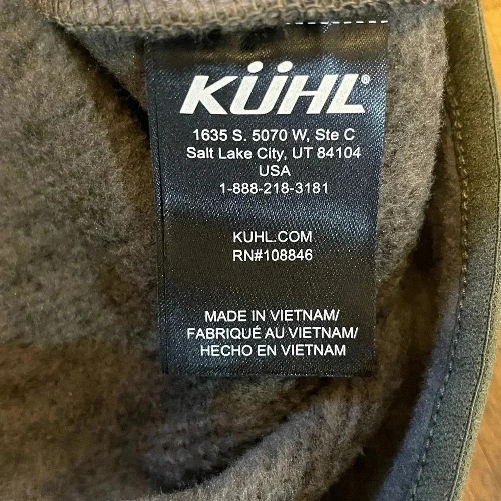 KUHL ASCENDYR Hooded fleece full zip jacket women’s XL layering green fleece - Picture 9 of 12